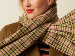 King Louie Houndstooth Scarf Spicy Brown