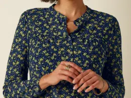 King Louie Lisa Blouse Juniper Mesh Black