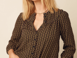 King Louie Lisa Blouse Turi Woven Black