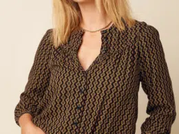 King Louie Lisa Blouse Turi Woven Black
