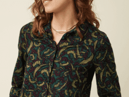 King Louie Maisie Blouse Sage Black