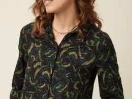 King Louie Maisie Blouse Sage Black