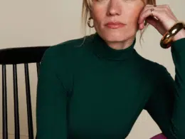 King Louie Rollneck Top Uni Rib Pine Green