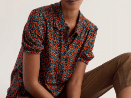 Seasalt Cornwall Embrace Shirt Tomato Blooms Maritime