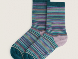 Seasalt Cornwall Every Day Socks Ripple Marks Loganberry Multi