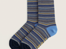 Seasalt Cornwall Every Day Socks Ripple Marks Marine Mix