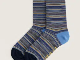 Seasalt Cornwall Every Day Socks Ripple Marks Marine Mix
