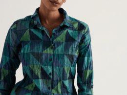 Seasalt Cornwall Larissa Shirt Blanket Geo Estuary