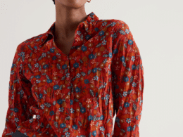Seasalt Cornwall Larissa Shirt Tomato Blooms Cinnamon