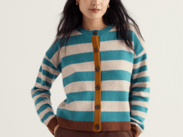 Seasalt Cornwall Pinwell Cardigan Bright Shapes Estuary Mix