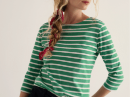 Seasalt Cornwall Sailor Top Breton Pea Pod
