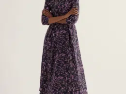 Seasalt Cornwall Veronica Dress Floral Branches Inkwell