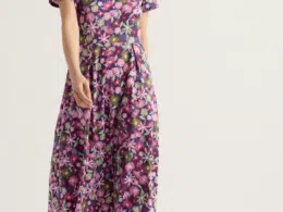 Seasalt Cornwall Veronica Dress Sketchbook Blooms Rosa