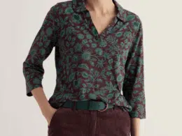 Seasalt Cornwall Wavecrest Shirt Woodland Forms Dune Grass