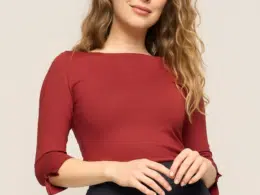 Very Cherry Boatneck Top Terra Tricot Deluxe VC-TP0200-T057