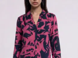 White Stuff Annie Jersey Shirt Pink Multi 447101