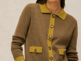 White Stuff Charlotte Collar Cardi Khaki Green 446723