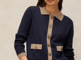 White Stuff Charlotte Collar Cardi Navy Multi 446723