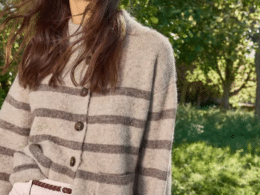 White Stuff Margot Stripe Cardi Natural Multi 446727