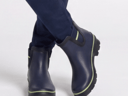 White Stuff Puddle Wellie Boots Navy Multi 446365