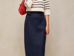 White Stuff Reese Denim Maxi Skirt Dark Denim 446647
