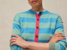 White Stuff Sansa Stripe Cardi Blue Multi 446730