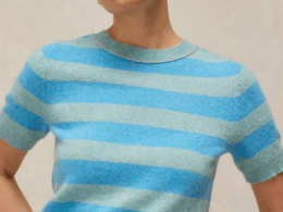 White Stuff Sansa Stripe Knitted Tee Blue Multi
