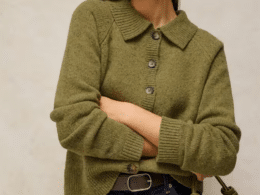 White Stuff Shepherd Collar Cardi Mid Chartreuse 446739