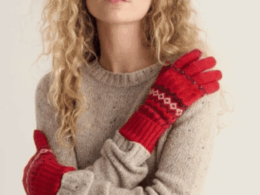 Seasalt Cornwall Very Clever Gloves Modernist Vermillion Mix