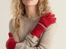 Seasalt Cornwall Very Clever Gloves Modernist Vermillion Mix