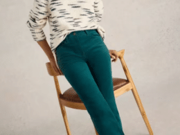 White Stuff Brooke Straight Cord Trousers Dark GReen 441493