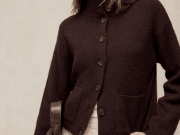 White Stuff Margot Cardi Dark Brown 447448