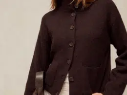 White Stuff Margot Cardi Dark Brown 447448