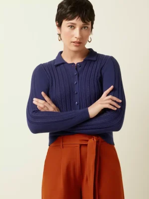 King Louie Sofie Cardi Carmi Rhodonite Blue