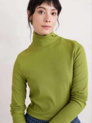 Seasalt Cornwall Hazel Rib Top Dark Citron - La Vie en Rose Damesmode