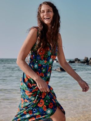 Seasalt Cornwall Polmanter Dress Screenprint Floral Maritime - La Vie en Rose Damesmode