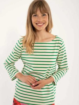 DANEFAE DANECARRIBEAN HEAVY COTTON TEE GRASS GREEN CHALK - LA VIE EN ROSE DAMESMODE