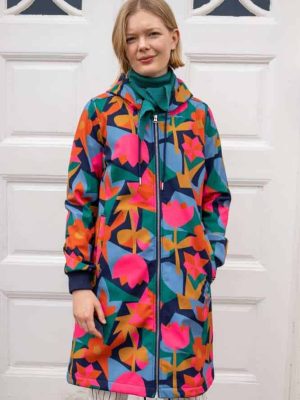 Danefae Danekarla Softshell Dark Navy Geofleur - La Vie en Rose Damesmode