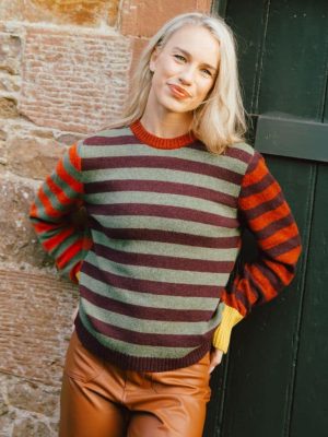 Eribé Stobo Stripe Sweater Harissa - La Vie en Rose Damesmode (1)