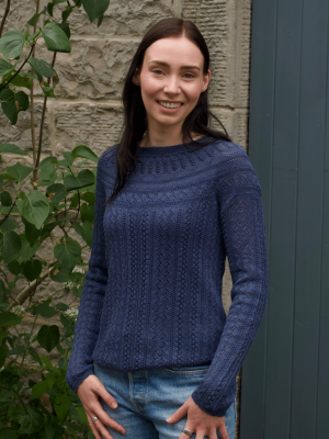 Eribé Vaila Lace Sweater Denim Blue (3)