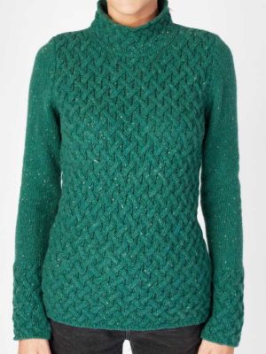 Irelands Eye Trellis Sweater Green Garden - La Vie en Rose Damesmode