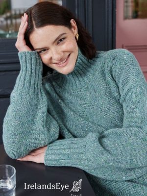 IrelandsEye The Paige Polo Neck Ocean Mist - La Vie en Rose Damesmode