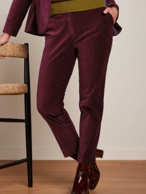 King Louie Ann Pants Fargo Carbernet Red - La Vie en Rose Damesmode