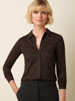 King Louie Blouse Dynamo Black - La Vie en Rose Damesmode