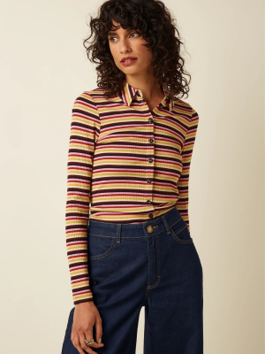 King Louie Blouse Josie Stripe Multi Color (2)