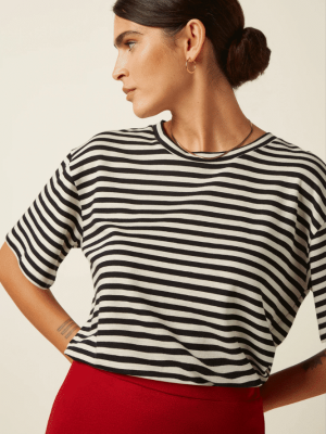 King Louie Boxy Top Chopito Stripe - La Vie en Rose Damesmode