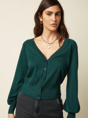 King Louie Cardi V Raglan Cocoon Pine Green - La Vie en Rose Damesmode Enkhuizen (2)