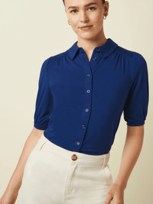 King-Louie-Carina-Blouse-Tulum-Mazarine-4