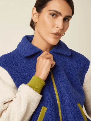 King Louie Fay Jacket Teddy Bluing - La Vie en Rose Damesmode