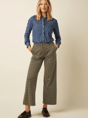 King Louie Federica Pants Vine Jacquard Beige - La Vie en Rose Damesmode Enkhuizen (4)